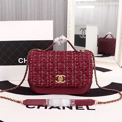 샤넬 A85583 카프스킨 레더 토트 백 버건디