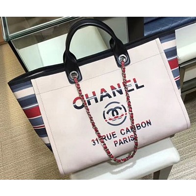 샤넬 A66941 캔버스 도빌 쇼핑 백 