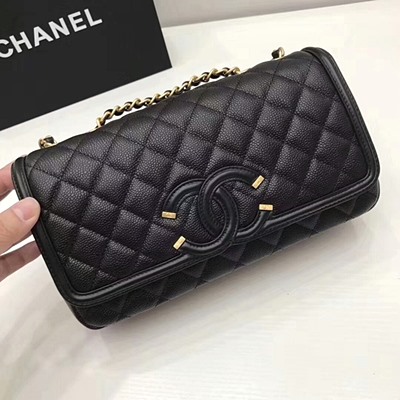 샤넬 A66870 오리지널 카나주 패턴 숄더 백 블랙
