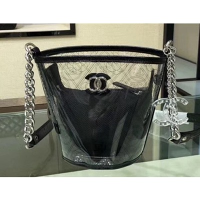 샤넬 A57636 프린트 pvc 코코 버켓 스몰 백 