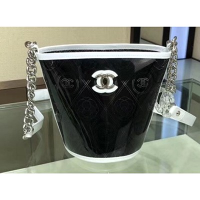 샤넬 A57636 프린트 pvc 코코 버켓 스몰 백 