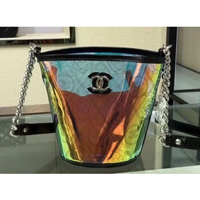샤넬 A57636 프린트 pvc 코코 버켓 스몰 백 