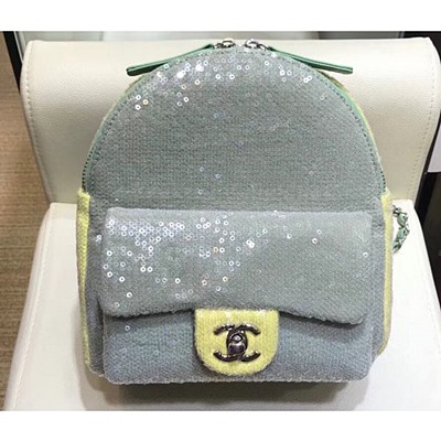 샤넬 A57418 시퀸 플랩 미니 백팩 