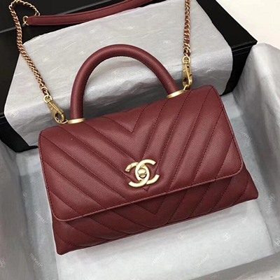 샤넬 A92990 스몰 플랩 백 탑 핸들 