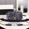 샤넬 A85583 카프스킨 레더 토트 백 블루