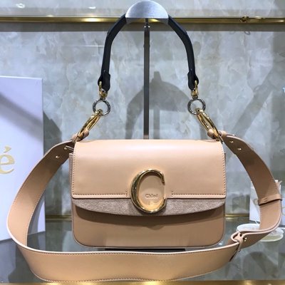 끌로에 S1158 스몰 C 더블 캐리 백 베이지