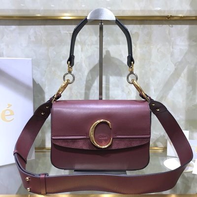 끌로에 S1158 스몰 C 더블 캐리 백 버건디
