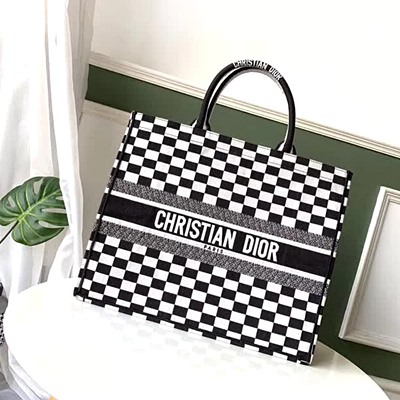 Dior original canvas book tote oblique bag M1286 blue