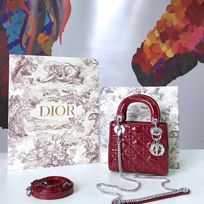 디올 송아지 가죽 LADY DIOR 미니 백