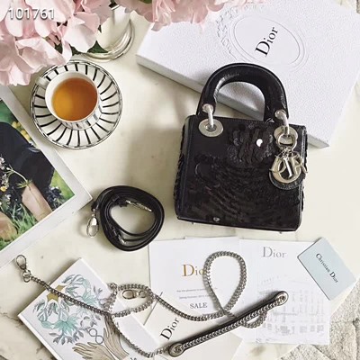 디올 LADY DIOR 미니 백 블랙
