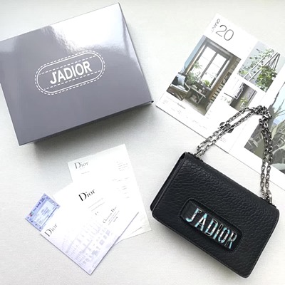 디올 스터드 카프스킨  jadior 미니 플랩 백 9002 블랙