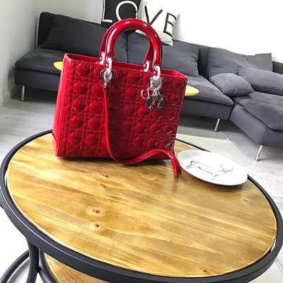 디올 오리지널 페이던트 카프스킨 lady dior bag 44550