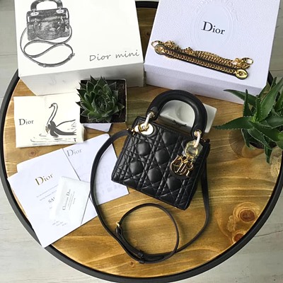 디올 오리지널 램스킨 미니 lady dior bag 44500