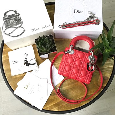 디올 오리지널 램스킨 미니 lady dior bag 44500