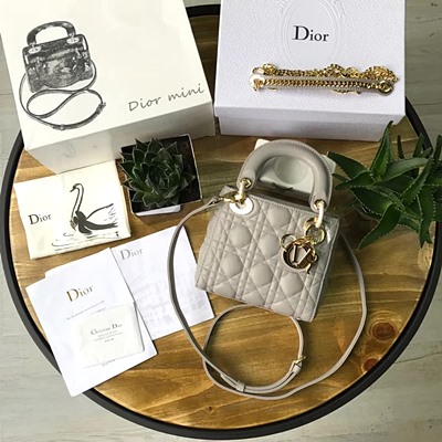 디올 오리지널 램스킨 미니 lady dior bag 44500