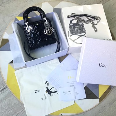 디올 오리지널 카프스킨 미니 lady dior bag 44500