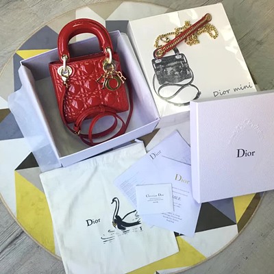 디올 오리지널 카프스킨 미니 lady dior bag 44500
