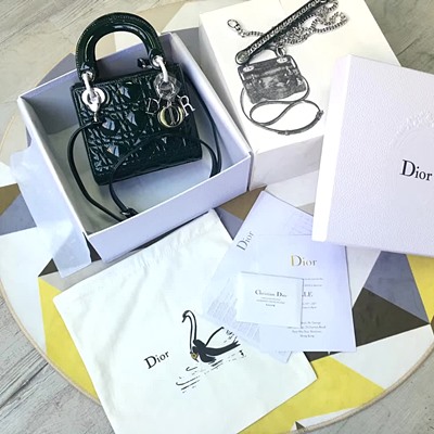 디올 오리지널 카프스킨 미니 lady dior bag 44500
