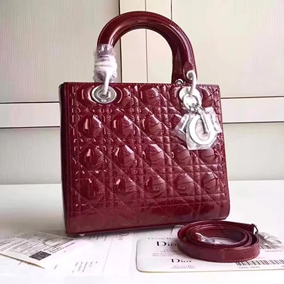 디올 오리지널 페이던트 카프스킨 lady dior bag 44450
