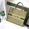 Dior original canvas book tote oblique bag M1286 green