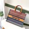 Dior original canvas book tote oblique bag M1286 orange&blue