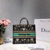 Dior original canvas book tote oblique bag M1286 blue&black