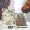 디올 양가죽 LADY DIOR 미니 백 핑크/골드