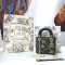 디올 오리지널 엠브로이드 카프스킨 미니 lady dior 백 M0505 블랙