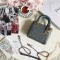 디올 오리지널 엠브로이드 카프스킨 LADY DIOR 백 50050 블루