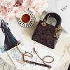 디올 오리지널 엠브로이드 카프스킨 LADY DIOR 백 50050 블랙
