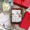 디올 오리지널 엠브로이드 카프스킨 LADY DIOR 백 AM0505 화이트
