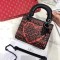 디올 오리지널 엠브로이드 카프스킨 LADY DIOR 백 블랙