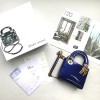 디올 메탈릭 카프스킨 미니 Lady dior 백 M0598 블루