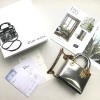 디올 메탈릭 카프스킨 미니 Lady dior 백 M0598 실버