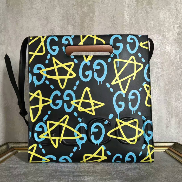 구찌 고스트 프린트 토트백 Gucci-Ghost -414476  -블랙