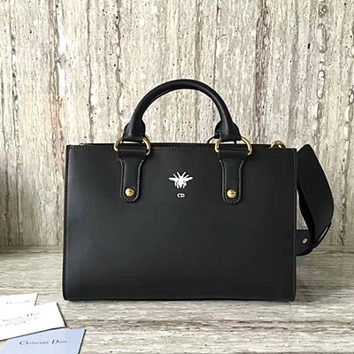 디올 CD BEE TOTE BAG IN CALFSKIN 2017 WHITE