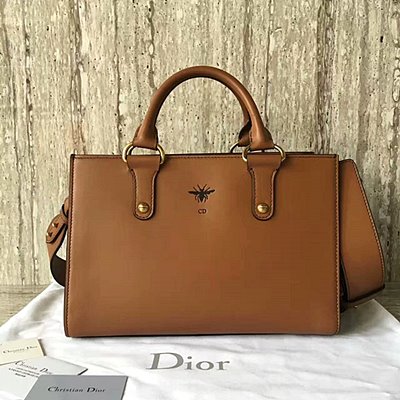 디올 CD BEE TOTE BAG IN CALFSKIN 2017 BLACK