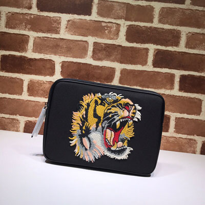 구찌 473883 클러치 with panther face appliqué 
