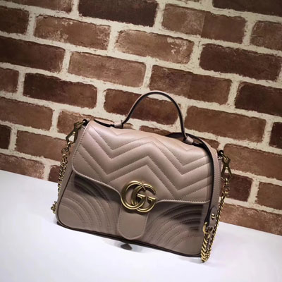 구찌 498110 GG 마몬트 스몰 탑 핸들 백 
