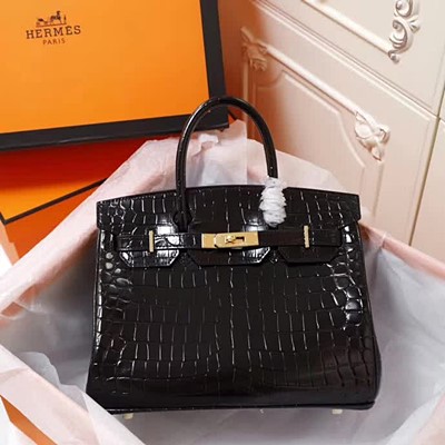 에르메스 크로커다일 버킨 CK67 Vert Fonce 30CM/35CM