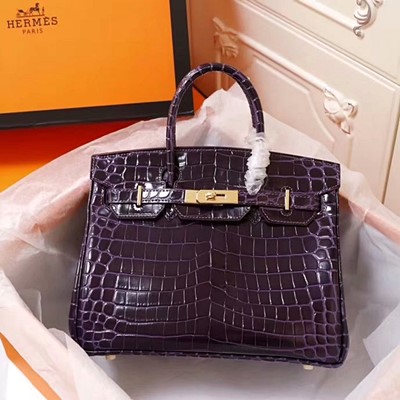 에르메스 크로커다일 버킨 CK67 Vert Fonce 30CM/35CM