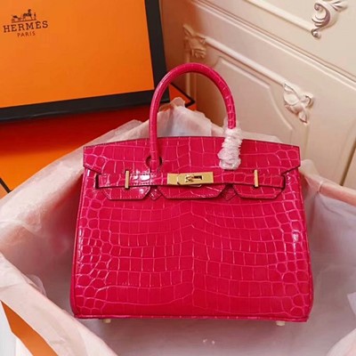 에르메스 크로커다일 버킨 CK67 Vert Fonce 30CM/35CM