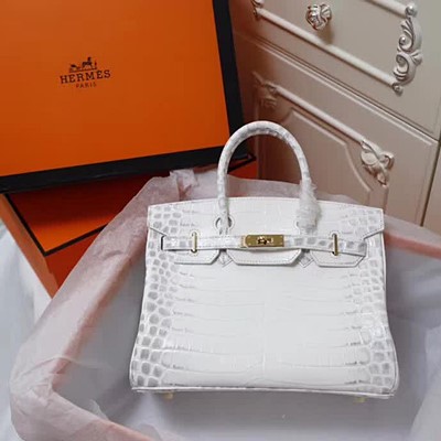 에르메스 크로커다일 버킨 CK67 Vert Fonce 30CM/35CM