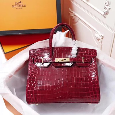 에르메스 크로커다일 버킨 CK67 Vert Fonce 30CM/35CM