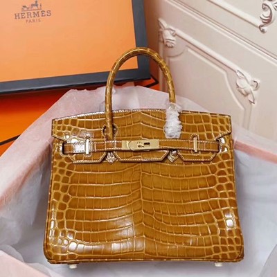 에르메스 크로커다일 버킨 CK67 Vert Fonce 30CM/35CM