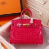 에르메스 크로커다일 버킨 CK67 Vert Fonce 30CM/35CM