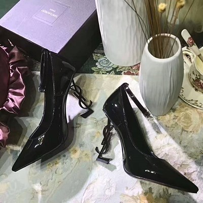 YSL 로고 힐 펌프스 