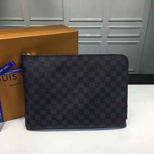 루이비통 다미에 그라파이트 포쉐트 주르 남성 클러치 N41501