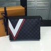 루이비통 포쉐트 보야주 다미에 -화이트 lv 컵 여행 가방 N60049  -네이비