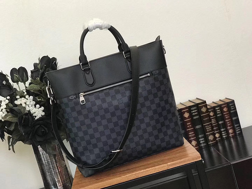 루이비통 N41588 뉴포트 토트 다미에 코발트 캔버스 